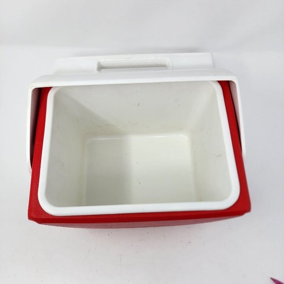 Igloo MiniMate 6 Can Red White Blue Personal Sized Cooler-Lunch Box 90's Vintage - Picture 5 of 11